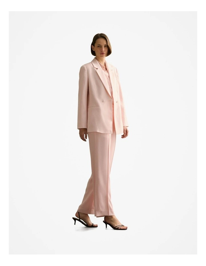 Silk Gather Detail Shirt in Pink Salt image 5