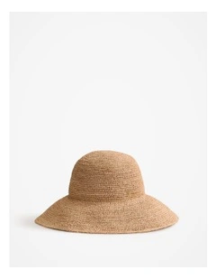 Audrey Raffia Sun Hat in Natural