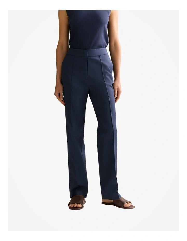 Cotton Double Cloth Tailored Pant in Navy image 1