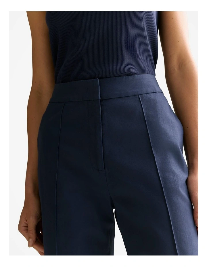 Cotton Double Cloth Tailored Pant in Navy image 3