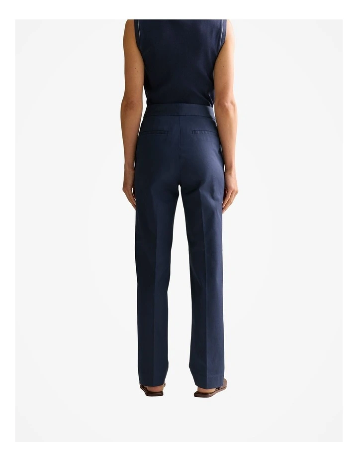 Cotton Double Cloth Tailored Pant in Navy image 4