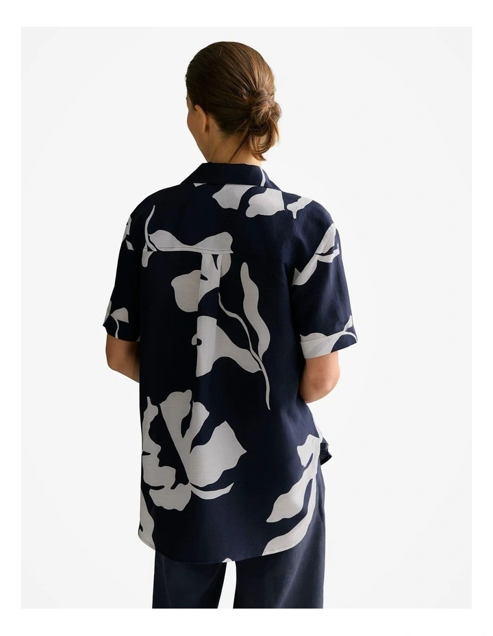 Palm Resort Shirt in Navy image 4