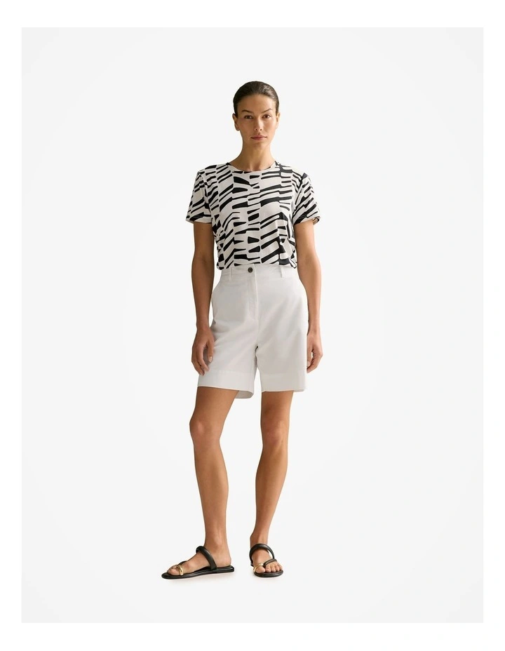 Australian Cotton Bold Geo T-shirt in Black Multi image 2