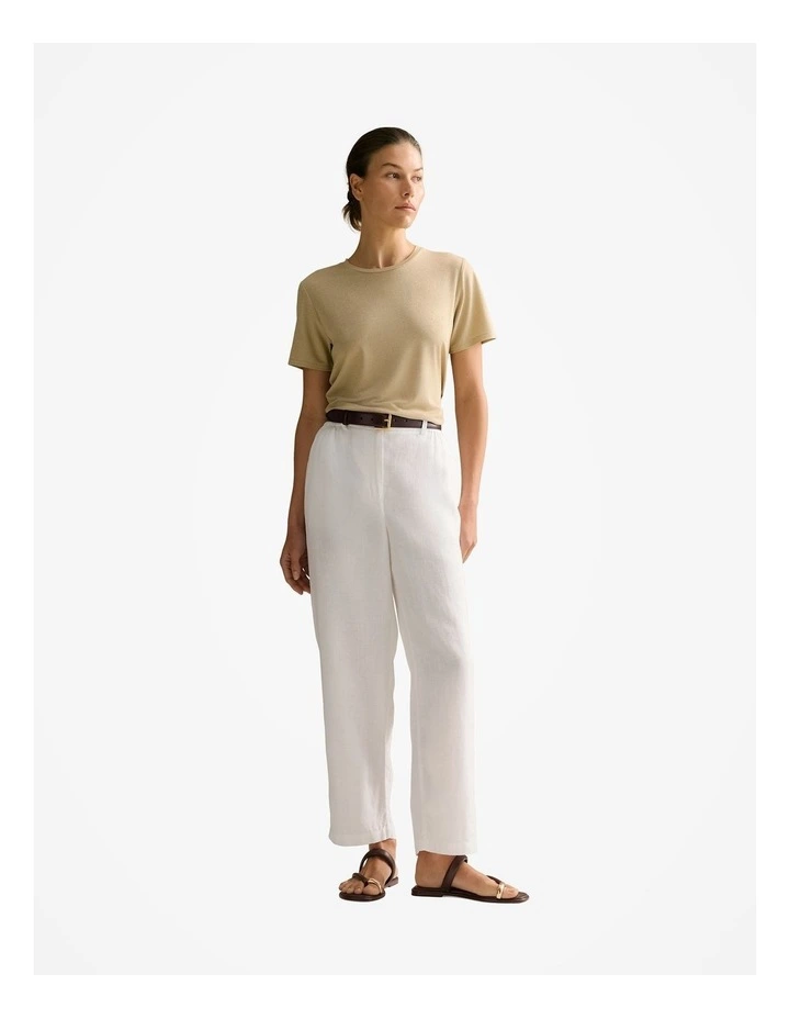 Shimmer Jersey T-shirt in Soft Gold image 2