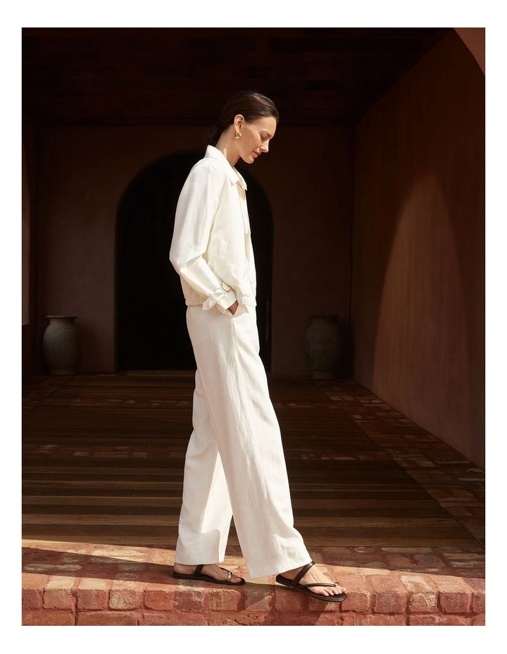 Draped Zip Through Blouson Jacket in White image 2