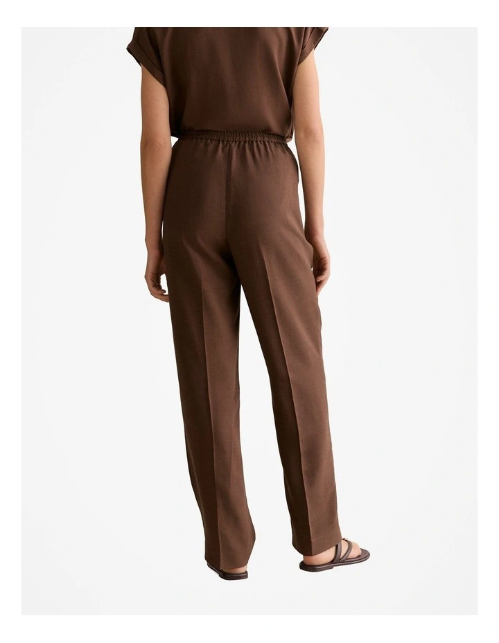 Straight Leg Easy Pant in Chocolate image 3