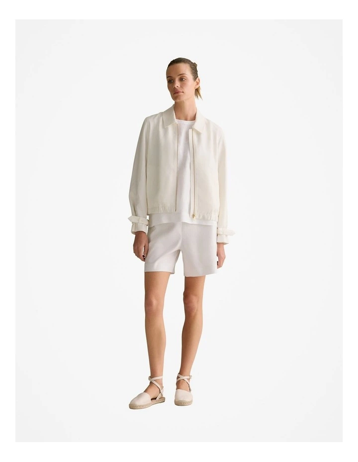 Linen Shell Tank in White image 2