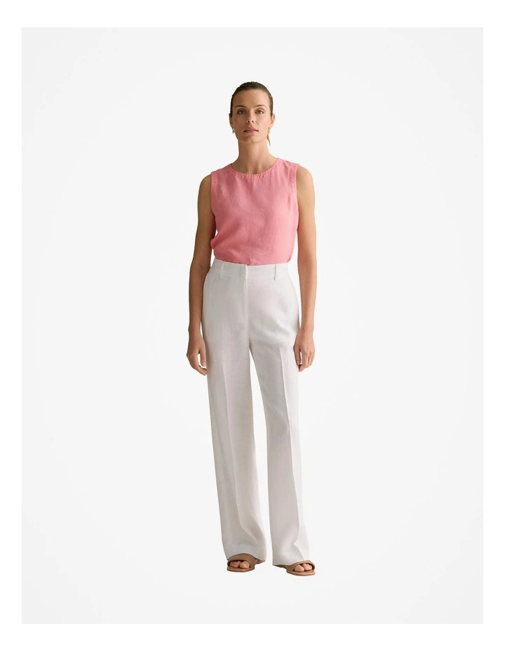 Linen Shell Tank in Pink Grenadine image 2