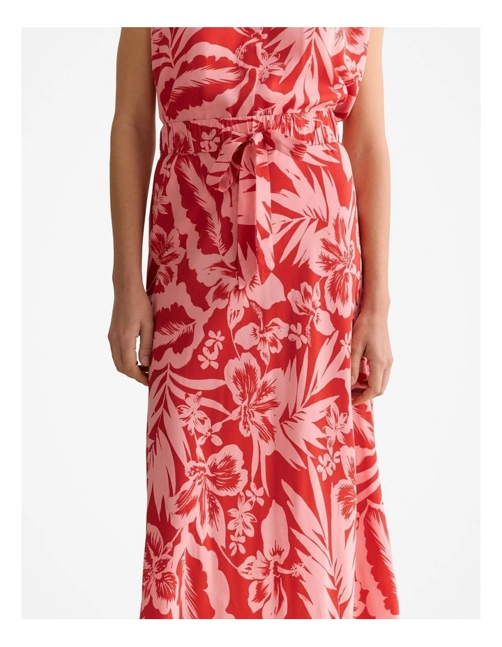 Hibiscus Modal Pull On Skirt in True Red image 6