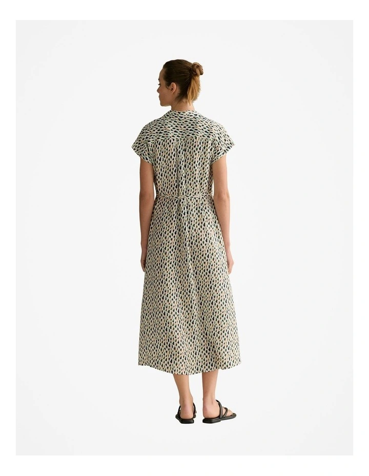 Modal Impasto Spot Shirt Dress in Cool Fern image 4