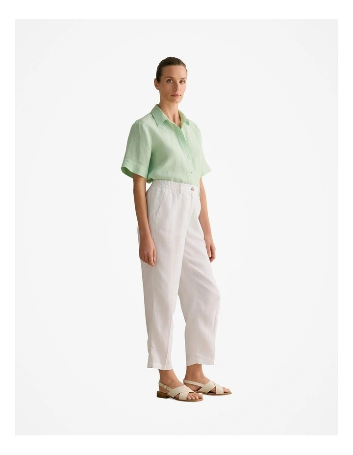 Delave Linen Short Sleeve Shirt in Cool Fern image 5