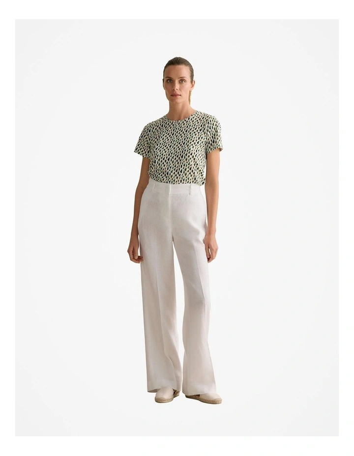 Australian Cotton Impasto Spot T-shirt in Cool Fern image 2