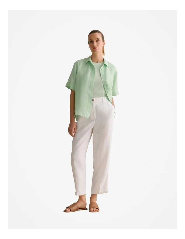 Australian Cotton Classic Crew T-shirt in Cool Fern image 3