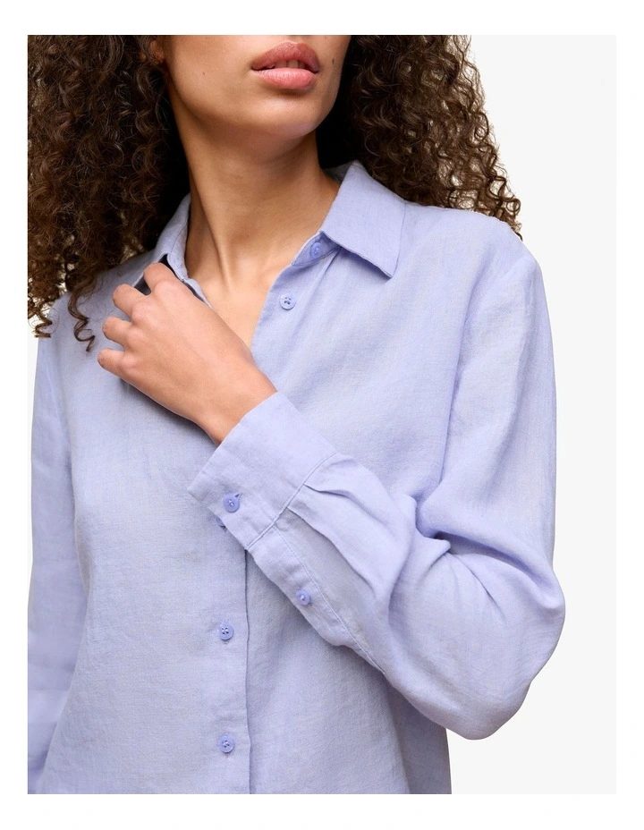 Delave Linen Classic Shirt in Chambray image 3