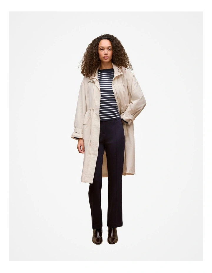 Cotton Crepe Stripe Crew Knit in Night Sky image 4