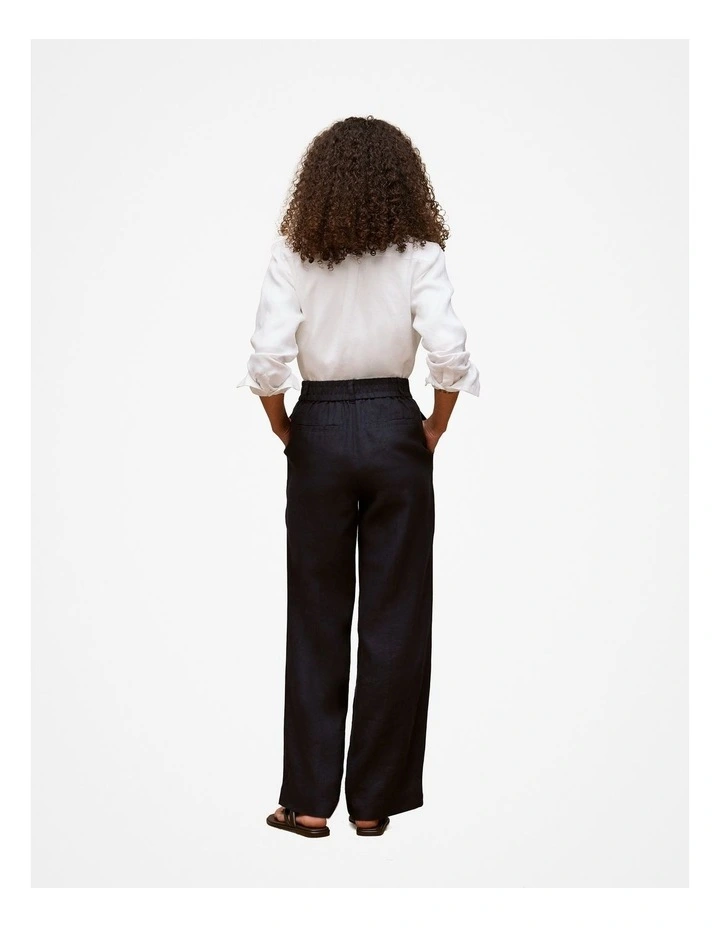 Linen Pintucked Pant in Night Sky image 5