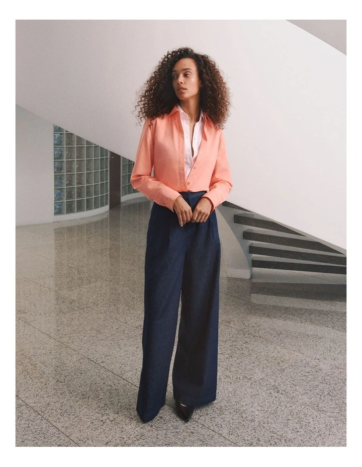 Denim Tailored Pant in Dark Blue image 2