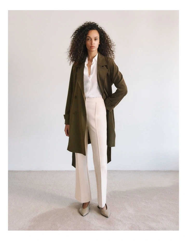 Ponte Tailored Kick Flare Pant in Stone image 2
