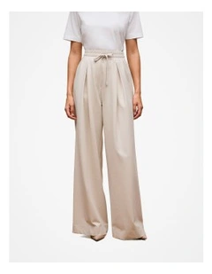Ponte Wide Leg Pull On Pant in Stone