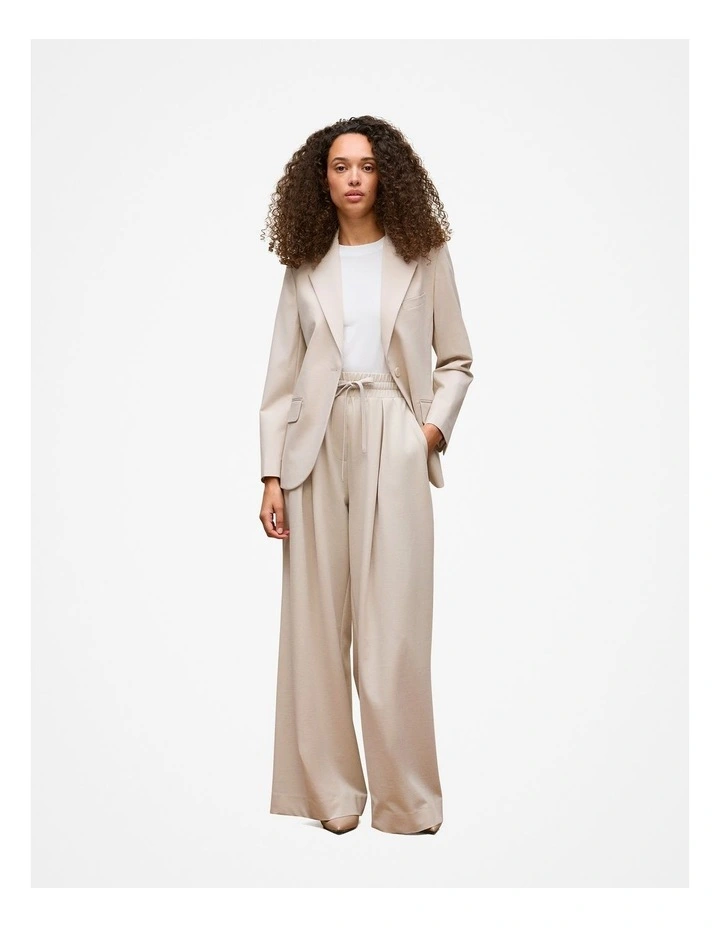 Ponte Wide Leg Pull On Pant in Stone image 3