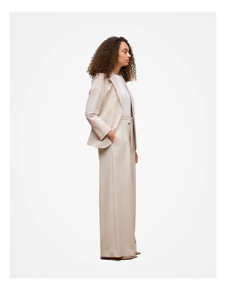 Ponte Wide Leg Pull On Pant in Stone image 5