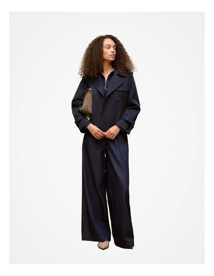 Silk Concealed Placket Shirt in Night Sky image 2