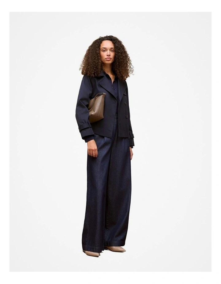 Silk Concealed Placket Shirt in Night Sky image 4