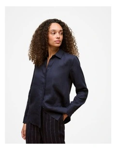Linen Classic Shirt in Night Sky