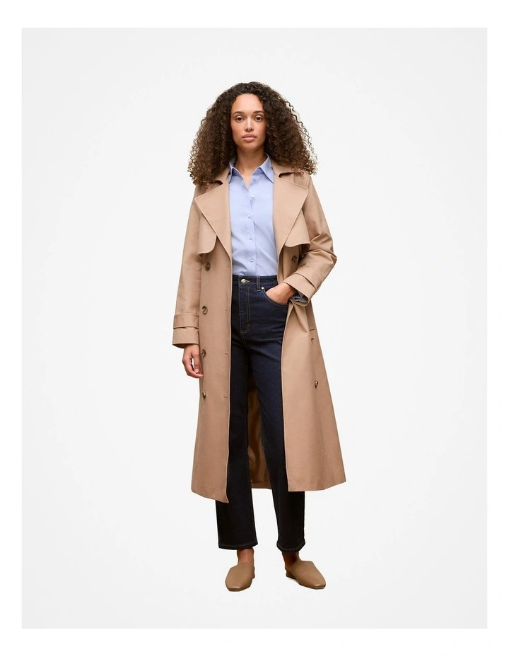 Cotton Poplin Long Sleeve Shirt in Dove Blue image 2