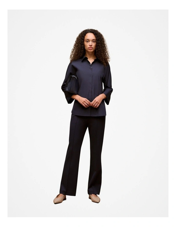 Poplin Boxy Monogram Shirt in Night Sky image 2