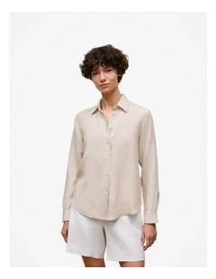 Delave Linen Classic Shirt in Flax