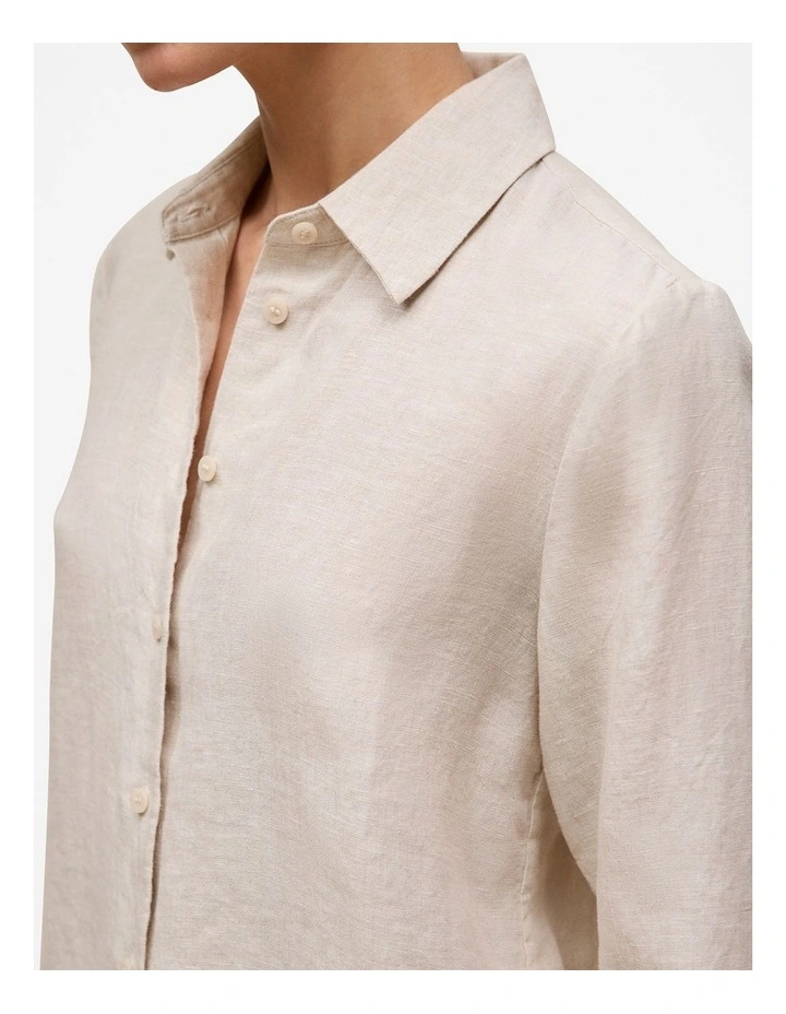 Delave Linen Classic Shirt in Flax image 3