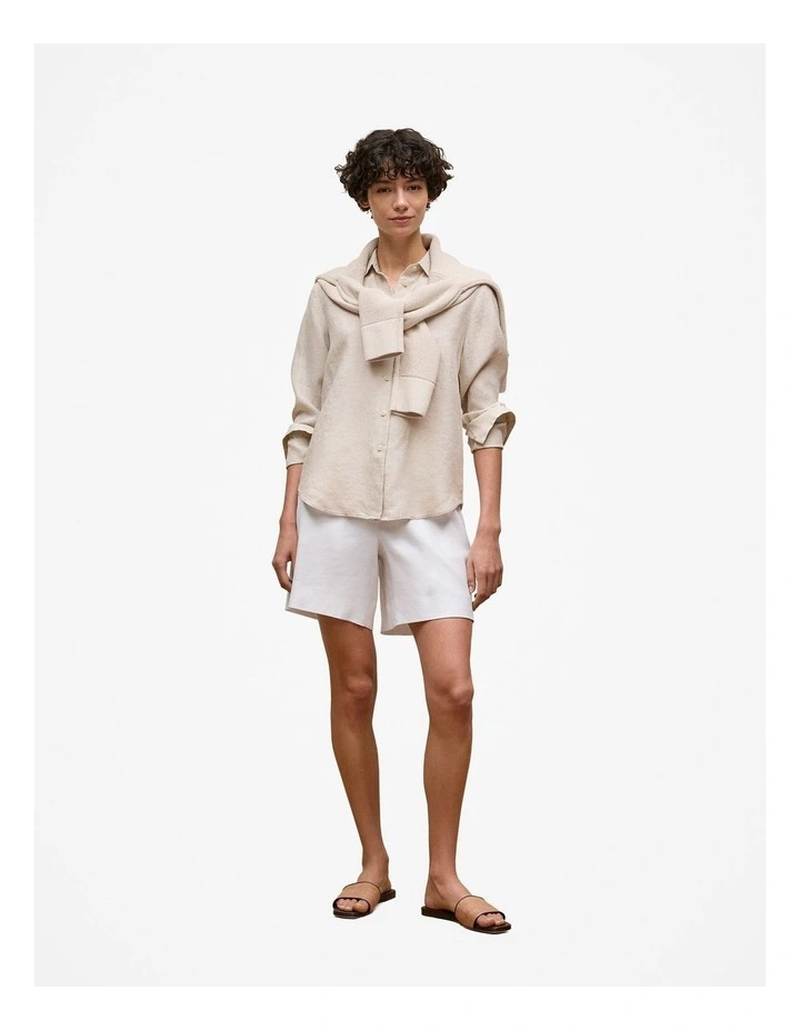 Delave Linen Classic Shirt in Flax image 4