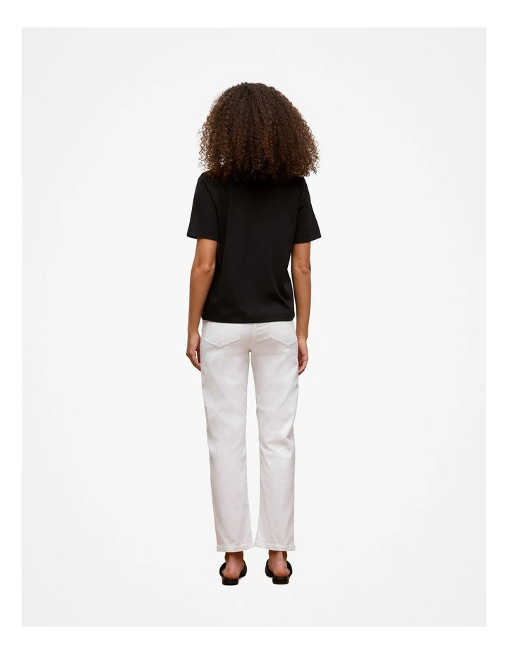 Australian Cotton Crew T-shirt in Black image 4