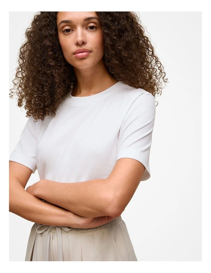 Australian Cotton Crew T-shirt in White image 4