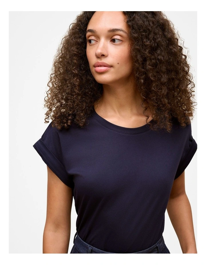 Australian Cotton Cuff Sleeve T-shirt in Night Sky image 3