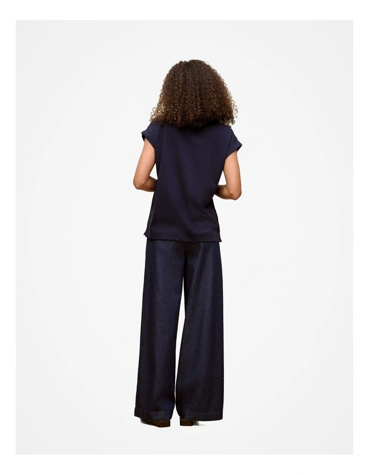 Australian Cotton Cuff Sleeve T-shirt in Night Sky image 4