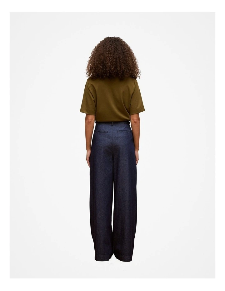 Modal Cotton Boxy Crew T-shirt in Dark Khaki image 5