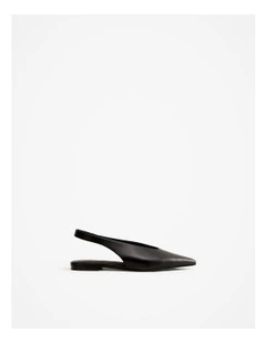 Lennox Slingback Flat in Black
