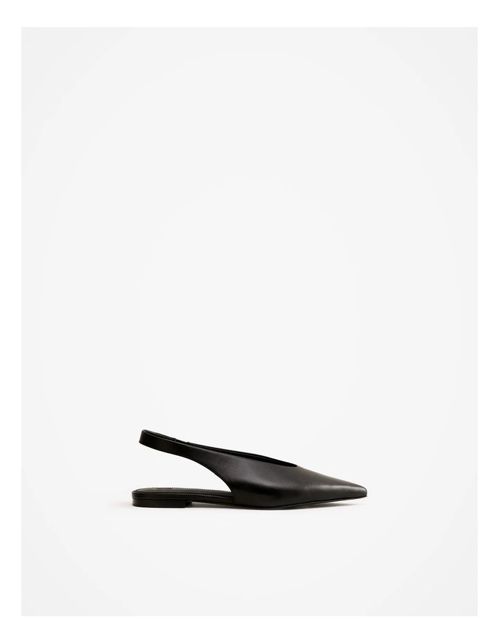 Lennox Slingback Flat in Black image 1