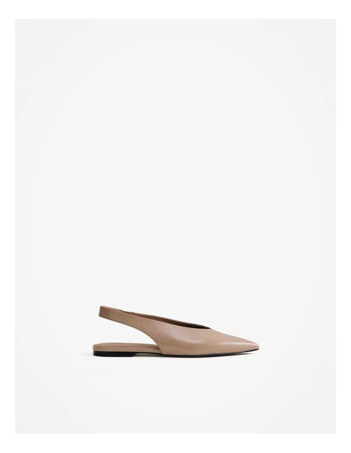Lennox Slingback Flat in Stone Crinkle image 1