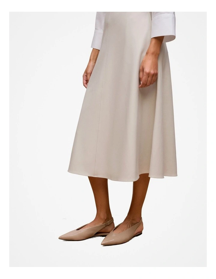 Lennox Slingback Flat in Stone Crinkle image 2