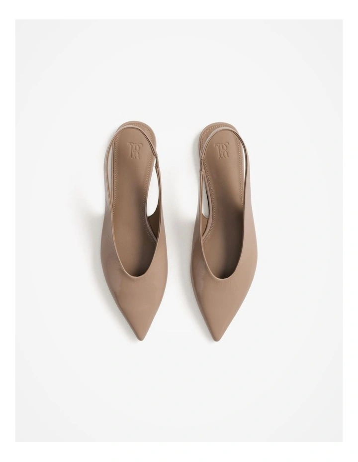 Lennox Slingback Flat in Stone Crinkle image 3