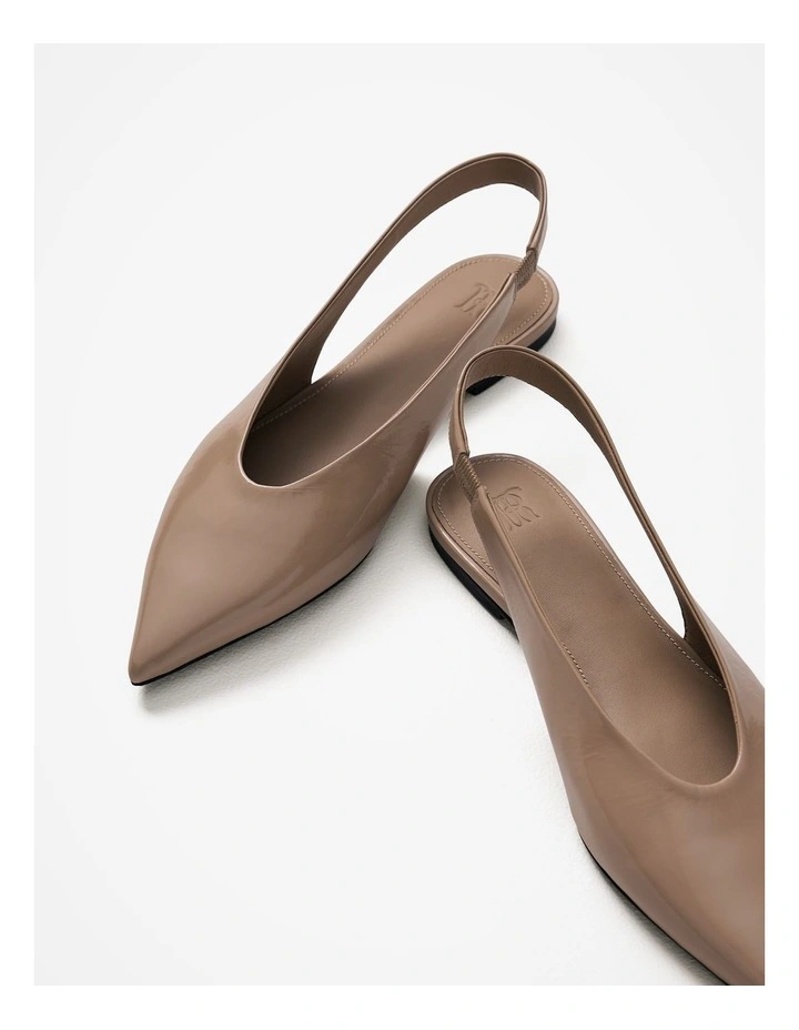 Lennox Slingback Flat in Stone Crinkle image 4