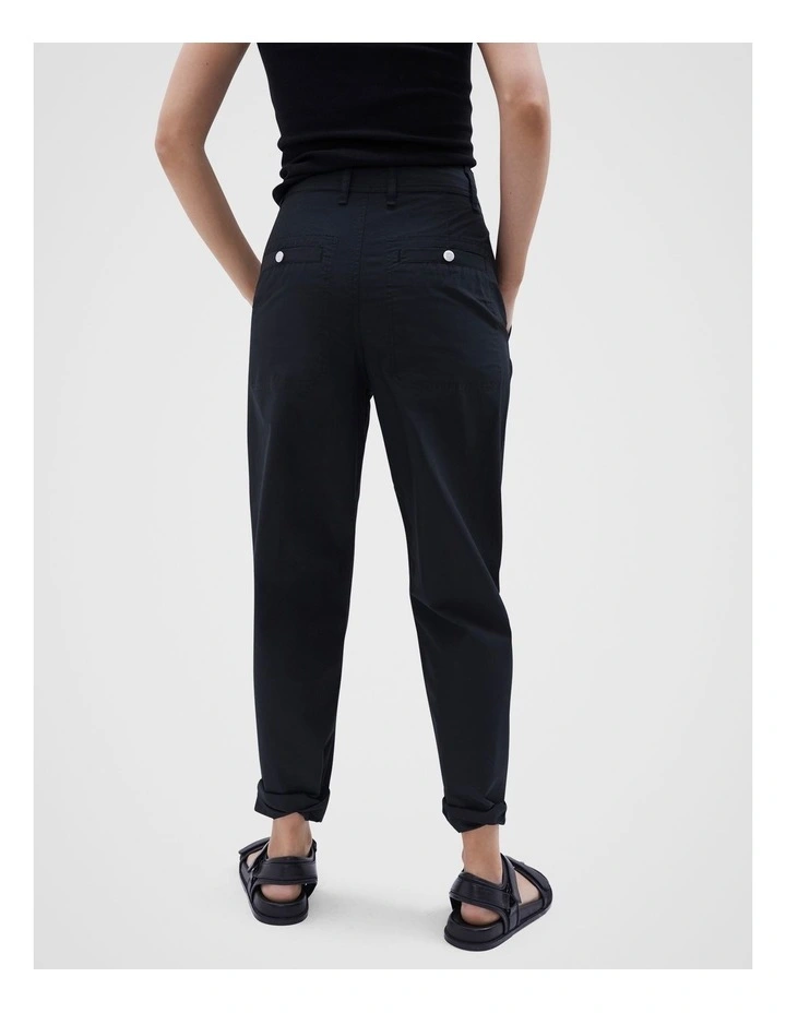 High Rise Utility Pant in Black image 3
