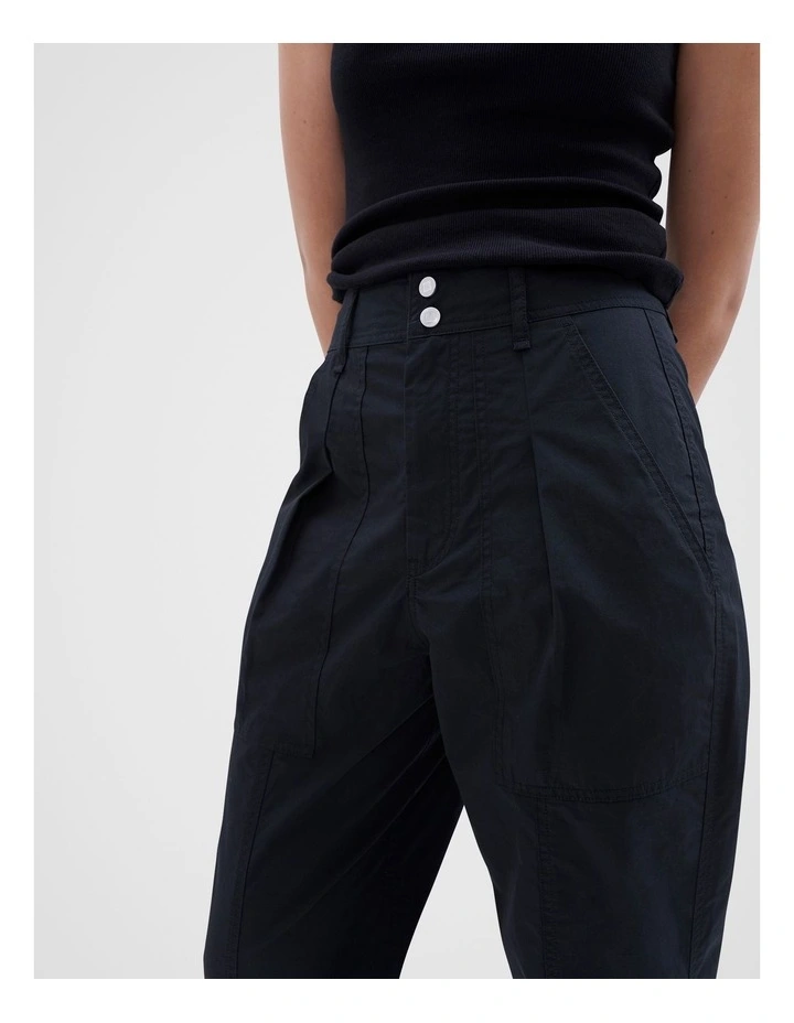 High Rise Utility Pant in Black image 4