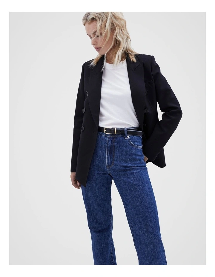 Double Breasted Blazer in Black image 1