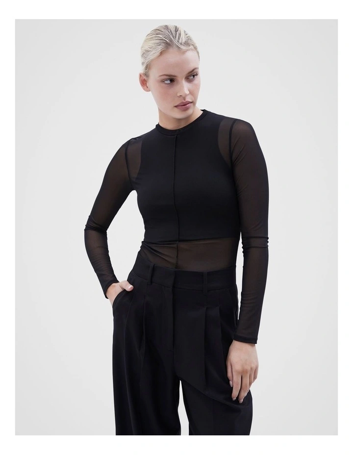 Mesh Top in Black image 1