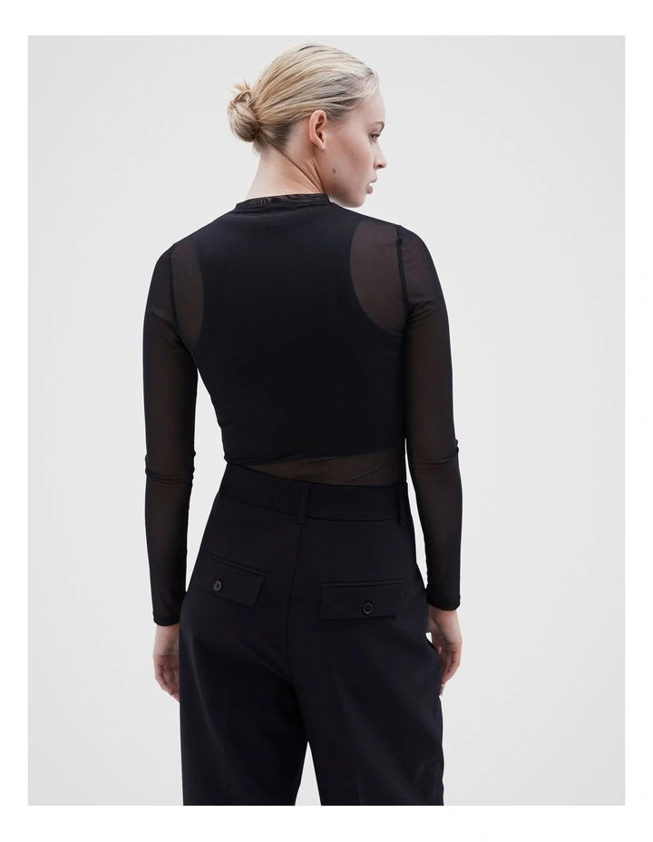 Mesh Top in Black image 3