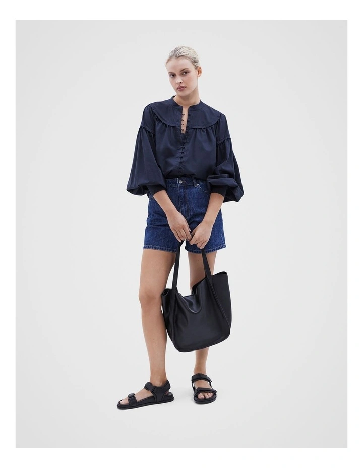 Seam Detail Shirt in Navy image 2